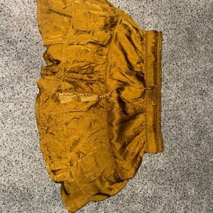 Aerie Mustard Ruffled Skirt